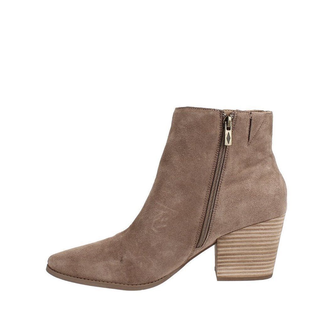 AMERICAN RAG Eryn Suede Pointed Toe Ankle Fashion BOOTS Taupe